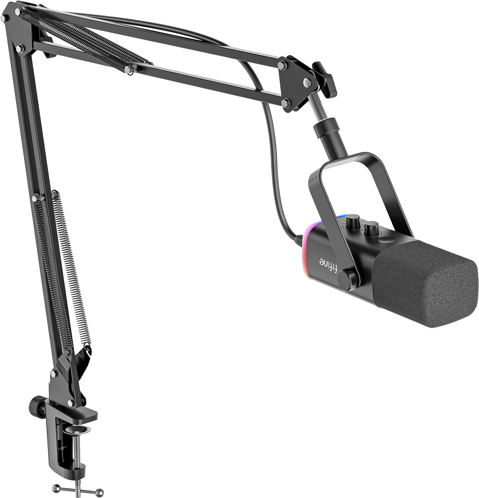 Микрофон для компьютера проводной Fifine AM8T USB/XLR Black - Фото 1