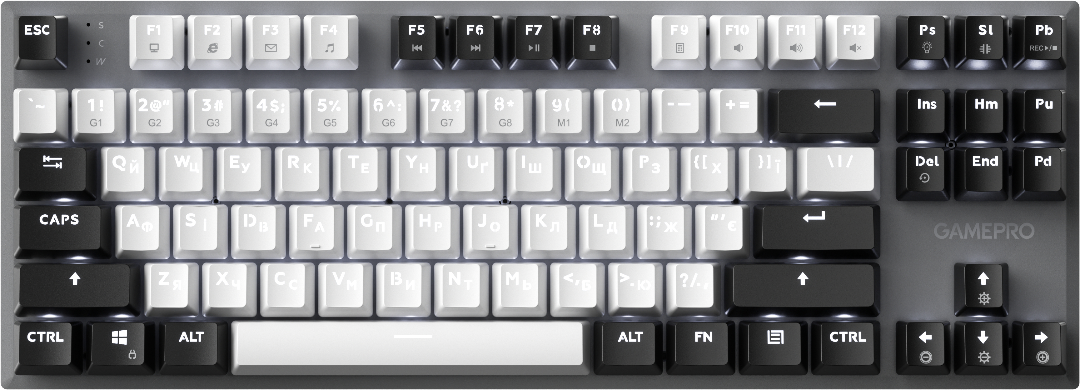 Клавіатура дротова GamePro Genesis Joker Outemu Red Swithes USB Gray (MK124G) - Фото 1