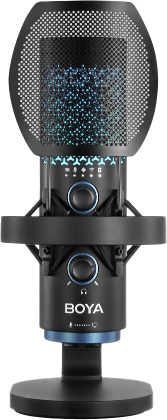 Мікрофон для комп'ютера бездротовий Boya K5-02 RGB Black - Фото 1