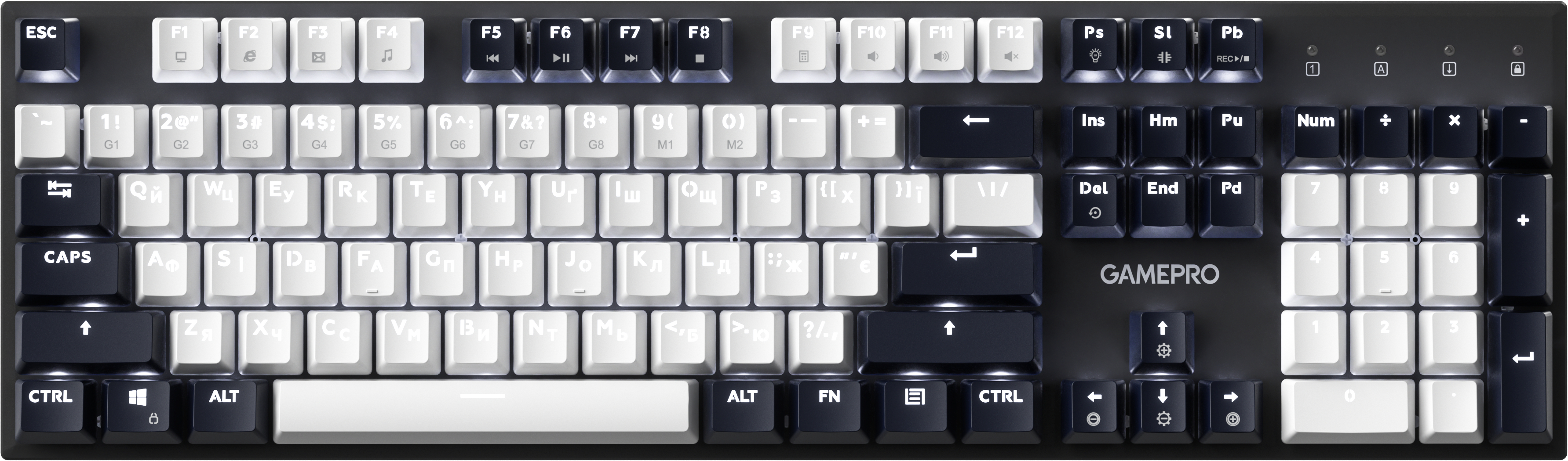 Клавіатура дротова ігрова GamePro Genesis Metallic Outemu Red Swithes USB Black (MK144B) - Фото 1