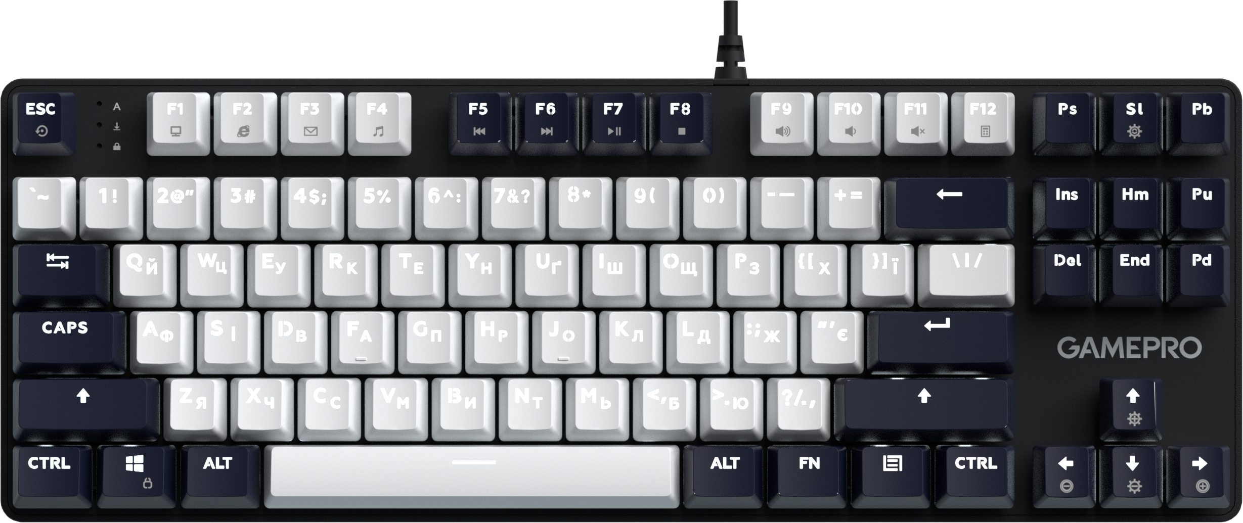 Клавіатура дротова GamePro Genesis Metallic Outemu Red Swithes USB Black (MK110B) - Фото 1