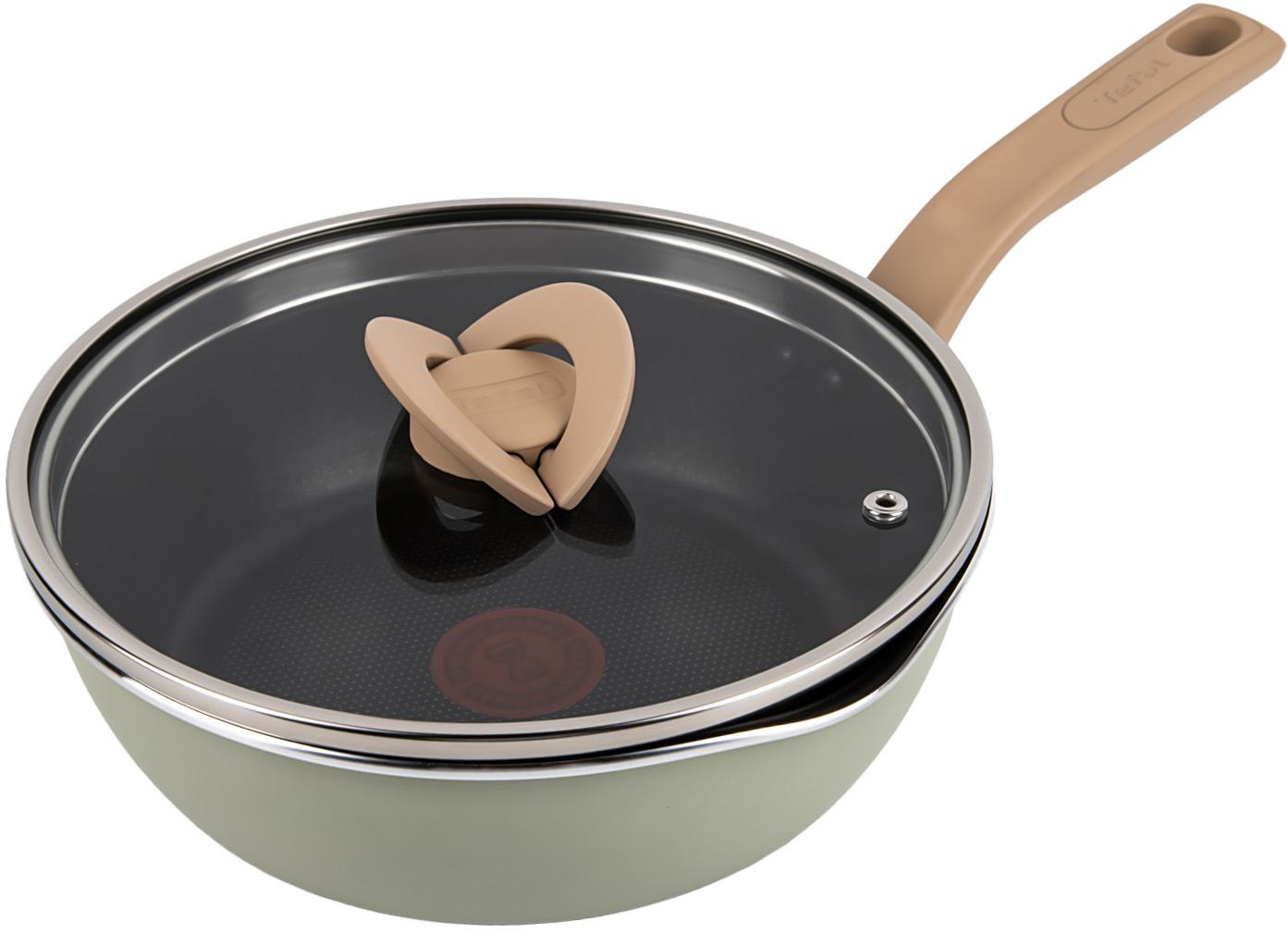 Сковорода универсальная Tefal G1748604 22 см (2,2 л), оливковая с кр - Фото 1