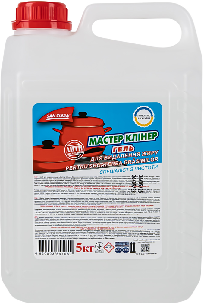 Купить Чистящее средство для плит San Clean 5 л (4820003541050) - Фото 1 Чистящее средство для плит San Clean 5 л (4820003541050) - Фото 1