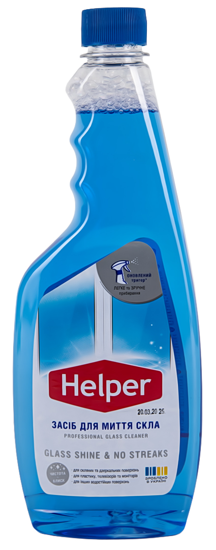 Засіб для чищення скла Helper Морская свежесть Запаска 500 мл - Фото 1