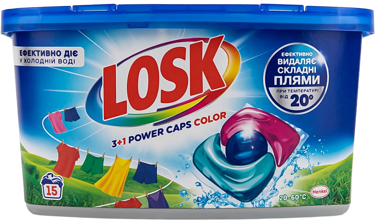Купити Капсули для прання Losk тріо-капсули Колор 15 шт - Фото 1 Капсули для прання Losk тріо-капсули Колор 15 шт - Фото 1