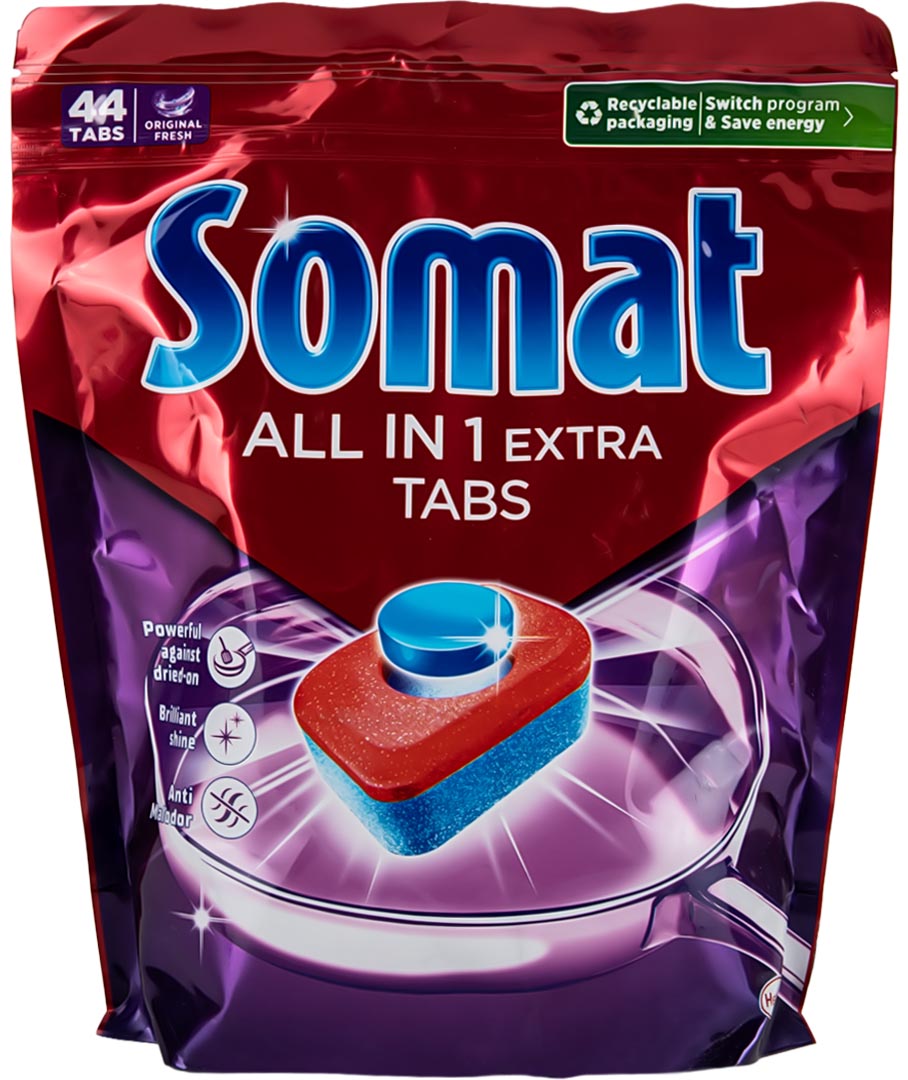 Таблетка для посудомийної машини Somat All in 1 Extra 44 шт - Фото 1