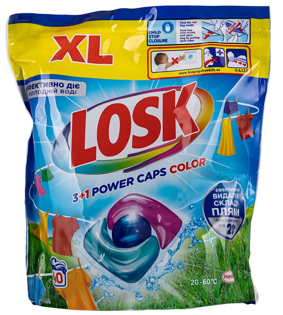Купити Капсули для прання Losk трио.Колор 40 шт - Фото 1 Капсули для прання Losk трио.Колор 40 шт - Фото 1