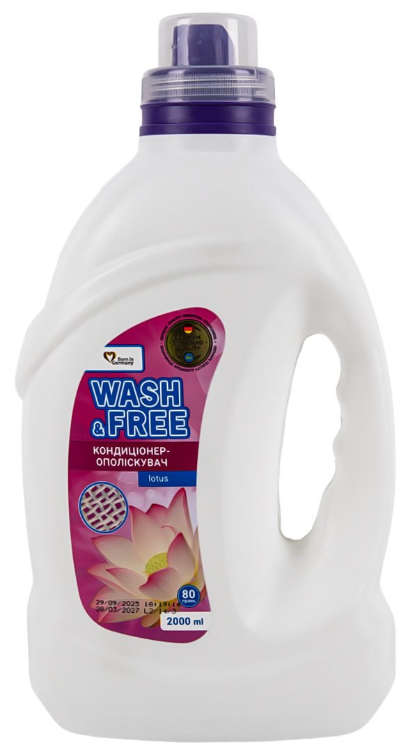 Купити Ополіскувач для білизни WASH & FREE Концентрат Лотос 2 л - Фото 1 Ополіскувач для білизни WASH & FREE Концентрат Лотос 2 л - Фото 1