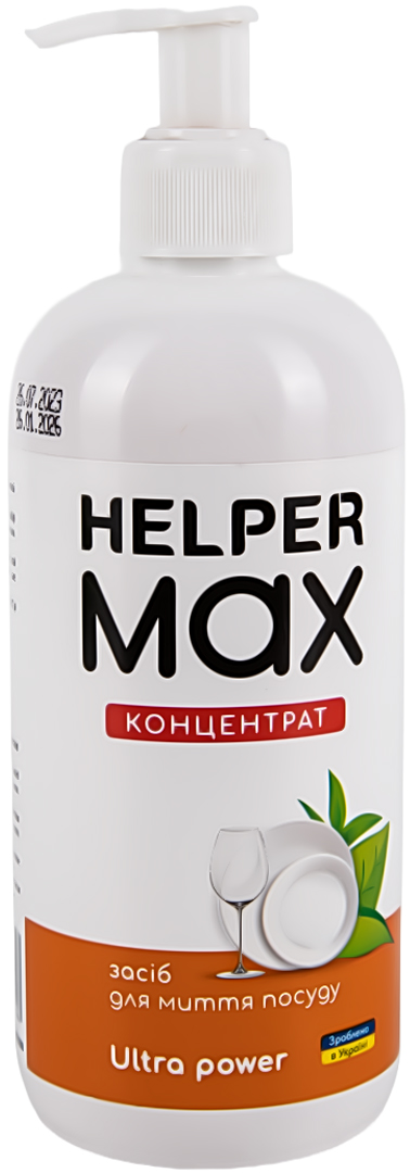 Засіб для ручного миття посуду Helper Max Ultra Power 500 мл - Фото 1