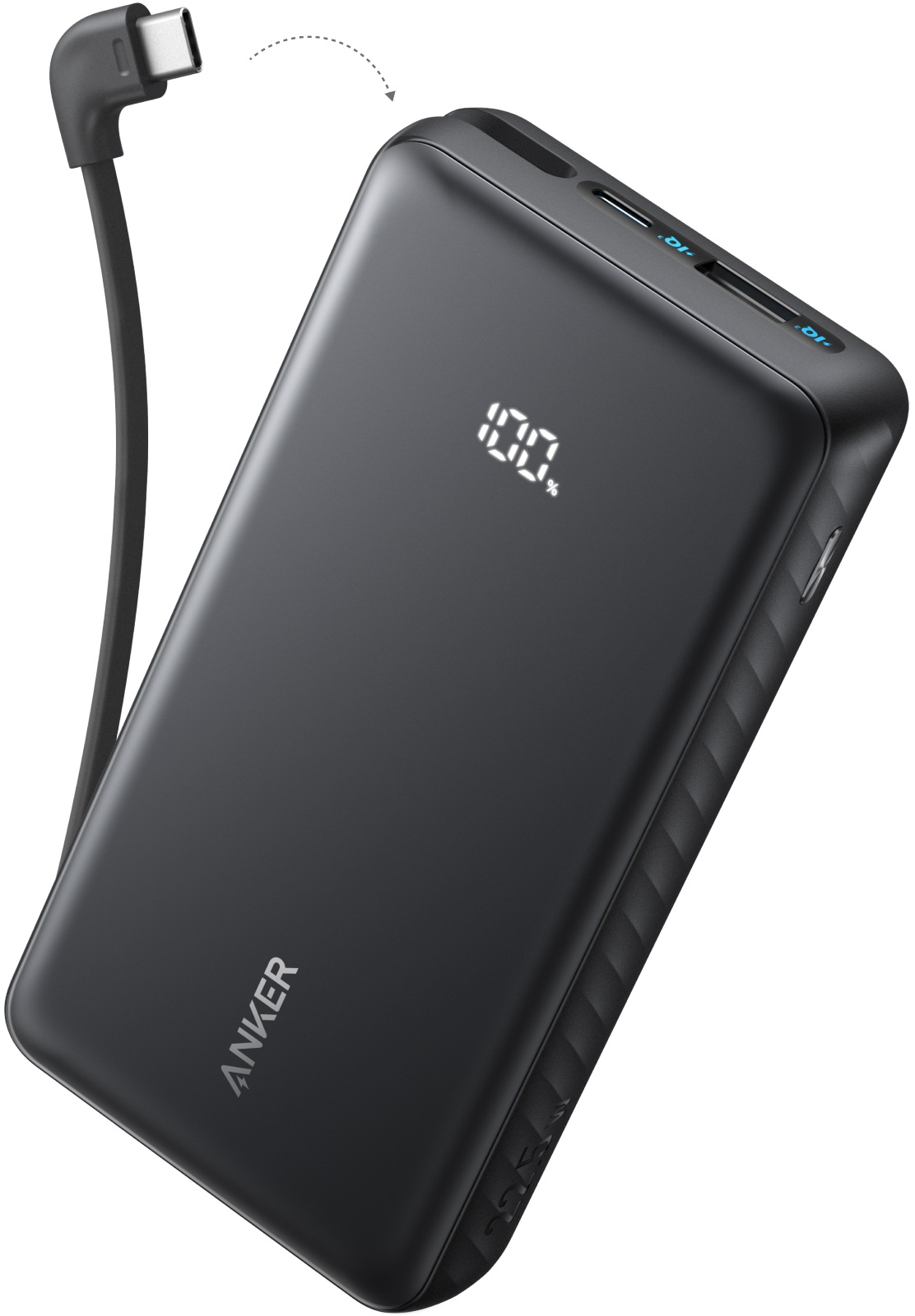Батарея мобильная Anker 20000 mAh 22.5W Built-In USB-C Cable Black (A110EH11) - Фото 1
