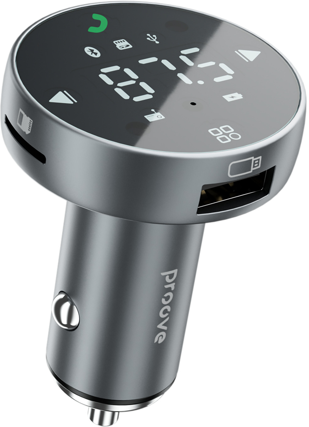 FM модулятор Proove FM Launcher Sound Sync 30W (PD+QC3.0) Type-C+USB - Фото 1