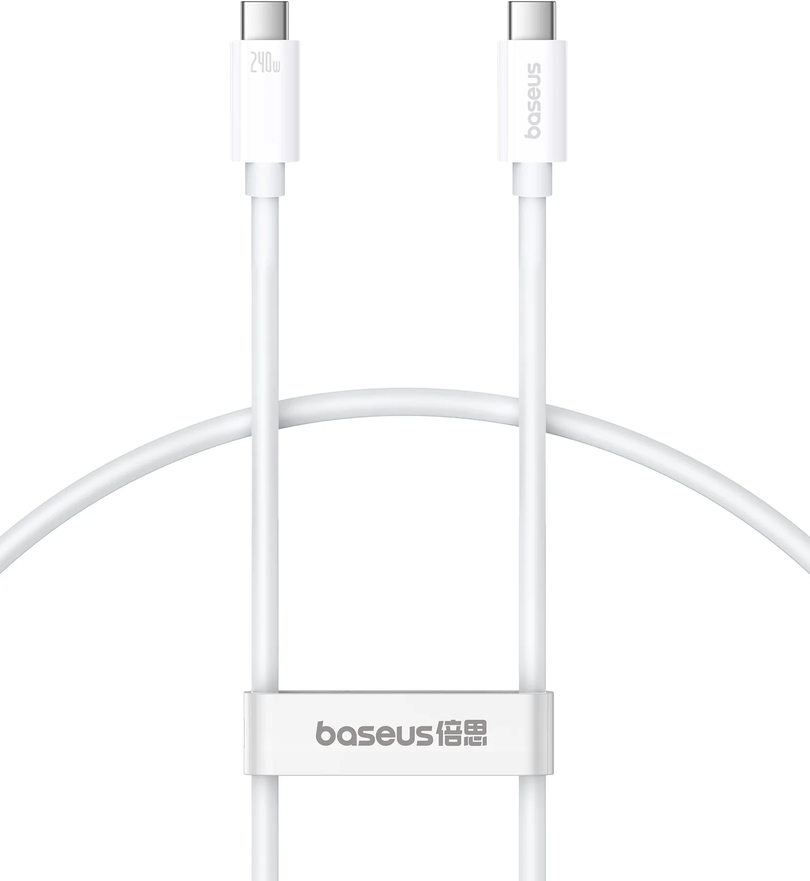 Кабель синхронизации данных Baseus Superior 2 USB4 Full-Function Fast Charging Cable USB-C to USB-C 240W Moon White (P10365200211-05) - Фото 1