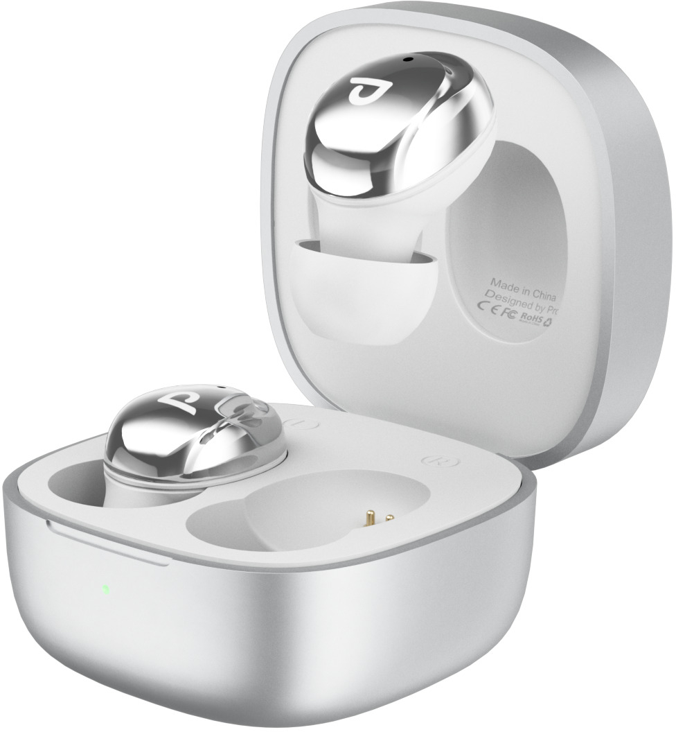 Наушники вкладыши беспроводные TWS Proove Charm silver (TWCH0001AP06) - Фото 1