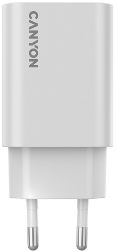 Сетевое зарядное устройство Canyon OnCharge 30CL 1xPD Type-C 30W White (CNE-CHA30CLW) - Фото 1
