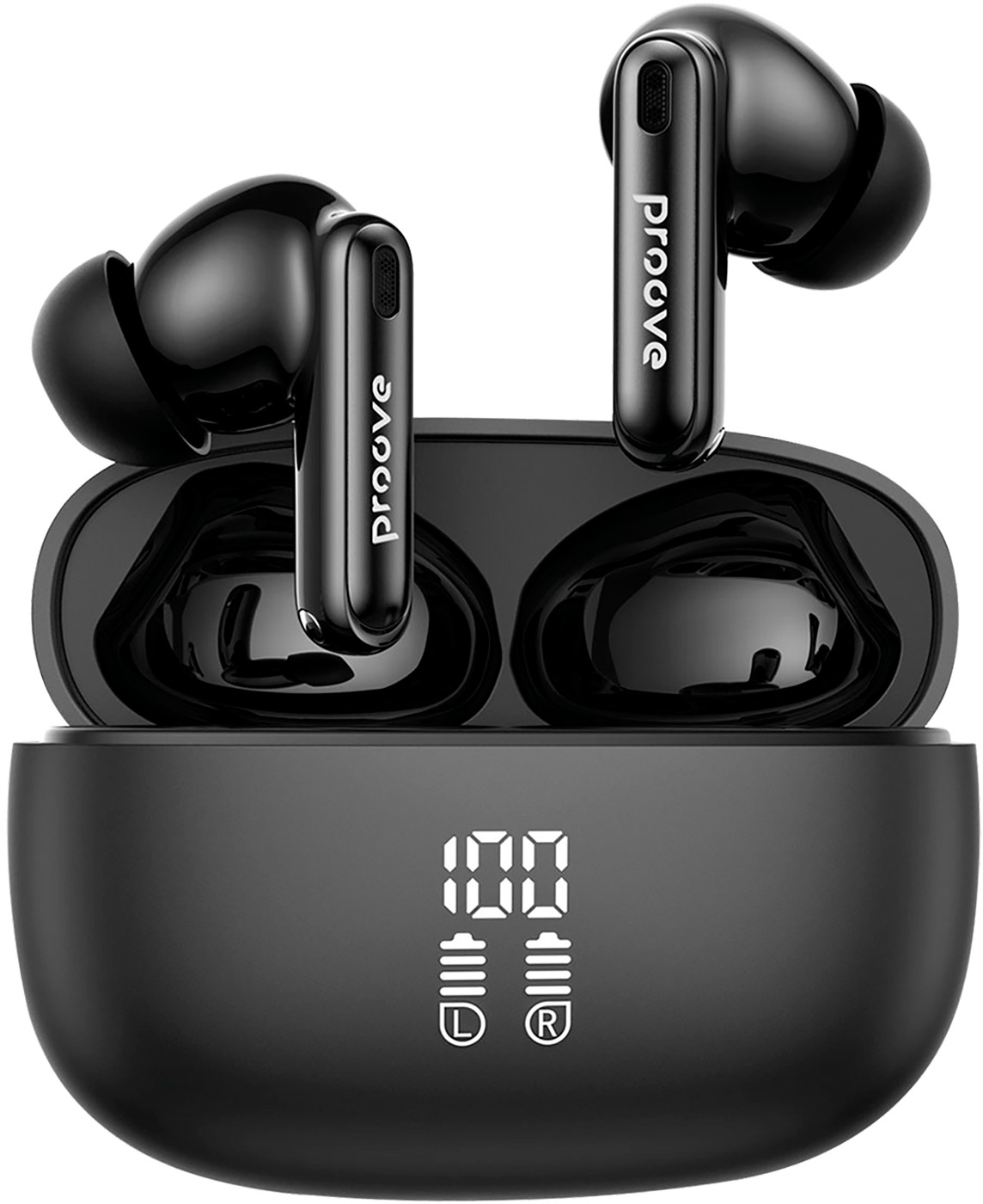 Наушники вкладыши беспроводные TWS Proove Intro Pro TWS with ANC (APP) obsidian black (TWIP0001AP15) - Фото 1