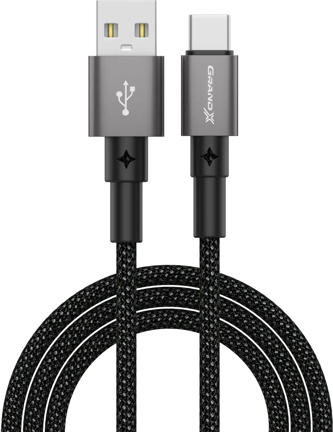 Кабель синхронизации данных Grand-X PC-08B 3A, 1m нейлон (3000001619017) - Фото 1