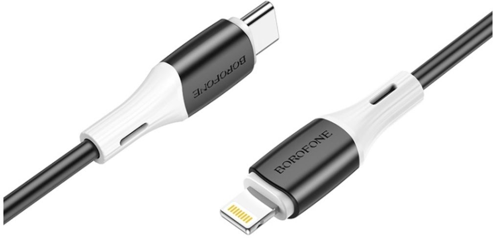 Кабель синхронизации данных BOROFONE BX79 Type-C to iP 3A, 20W, 1m White (6974443384734) - Фото 1