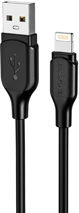 Кабель синхронизации данных BOROFONE BX42 USB to iP 2.4A, 1m Black (6931474736727) - Фото 1