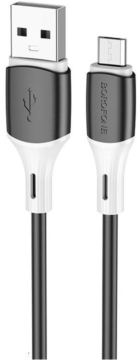 Кабель синхронізації даних BOROFONE BX79 USB to Micro 2.4A, 1m Black (6974443384765) - Фото 1