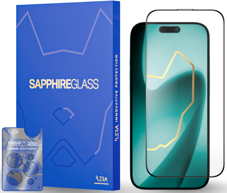 Захисне скло для смартфону ILera Sapphire Ultra Glass 2.0 for iPhone 17 Pro Max (ILSPDLPL17PrMx) - Фото 1