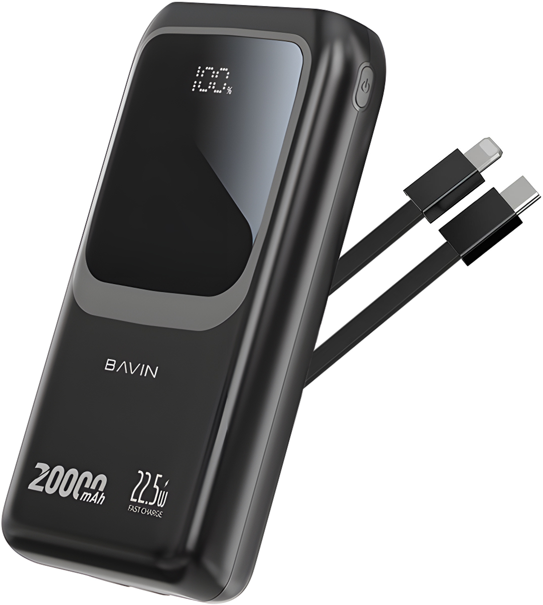 Батарея мобильная Bavin PC1030S 20000 mAh FAST CHARGING 22.5W Black (Y-PC1030S BK) - Фото 1
