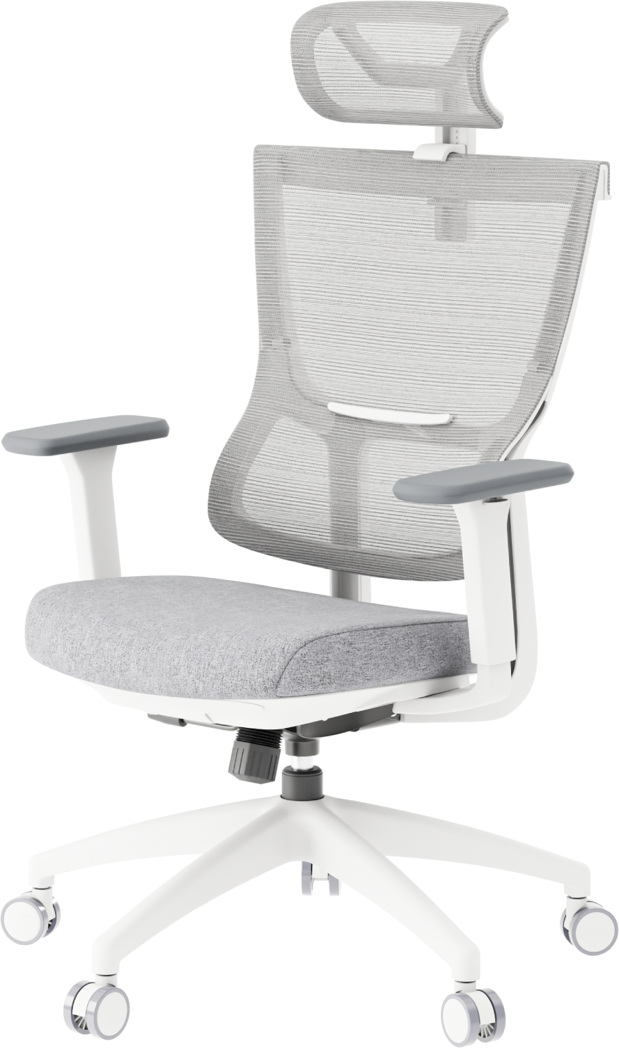 Кресло офисное OfficePro Elegant (OC600-W-LG-LG) White/Light Gray - Фото 1