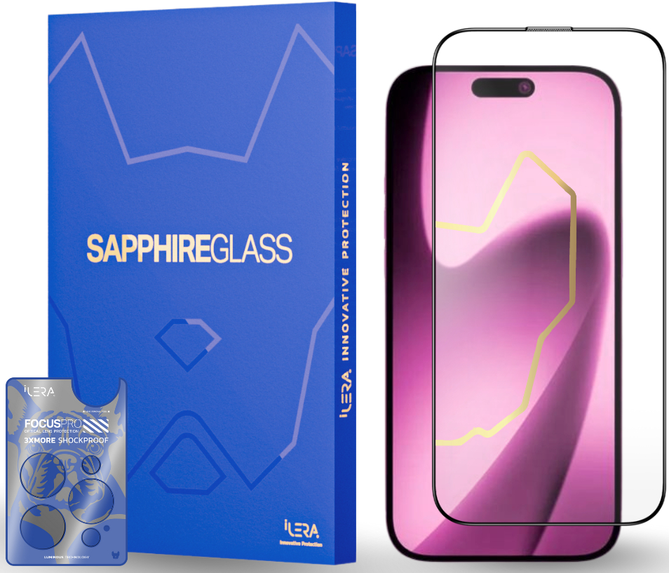 Захисне скло для смартфону ILera Sapphire Ultra Glass 2.0 for iPhone 17 Air (ILSPDLPL17Air) - Фото 1
