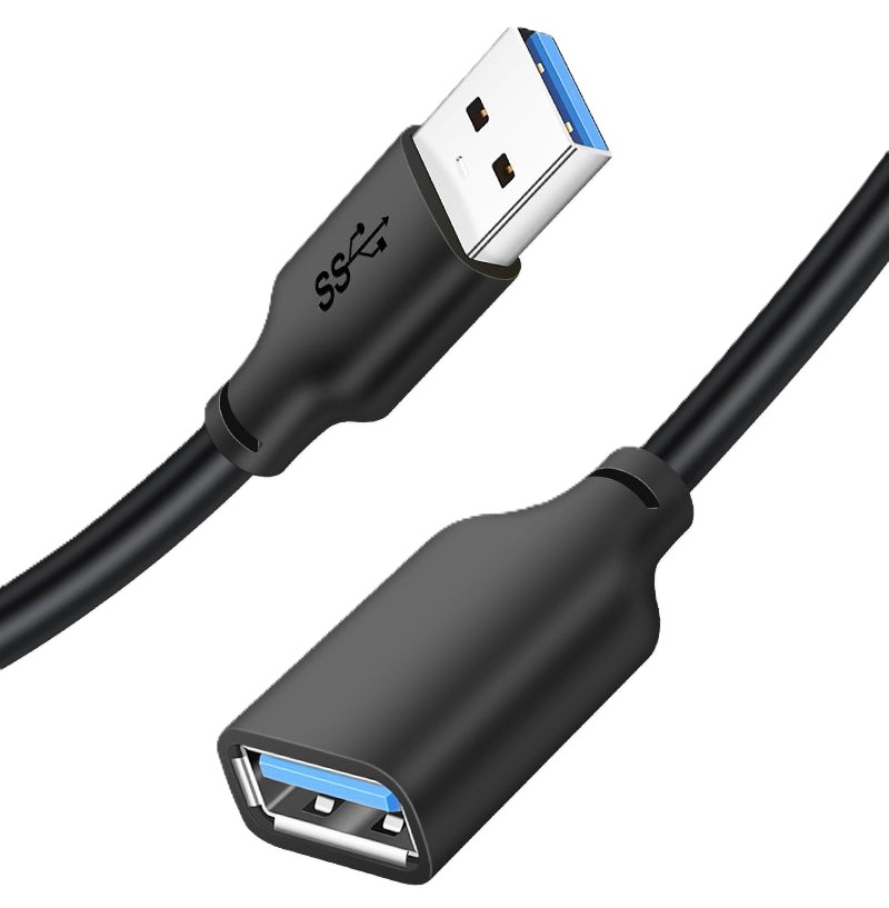 Кабель USB type A - USB type A Cabletime USB - USB V 3.0 (M/F) 0.5m Black (CA11L) - Фото 1