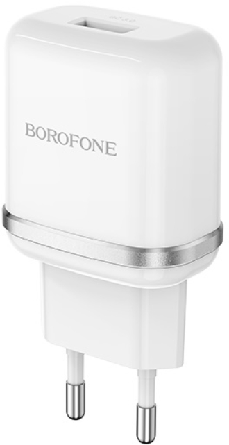 Сетевое зарядное устройство BOROFONE BA36A QC3.0 18W Type-C White (6931474716019) - Фото 1