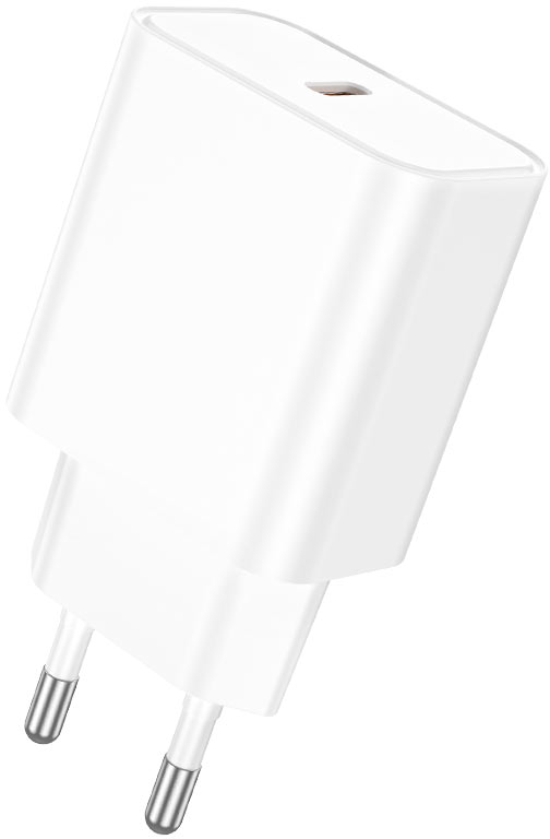 Сетевое зарядное устройство BOROFONE BA71A Power single Port PD20W White (6974443387964) - Фото 1