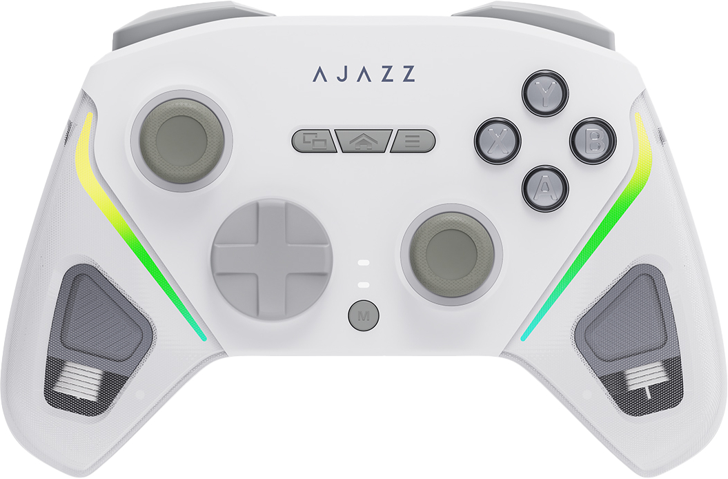Геймпад Ajazz 2.4G/BT/USB (Switch/PC/iOS/Android) RGB White (GP100-W) - Фото 1