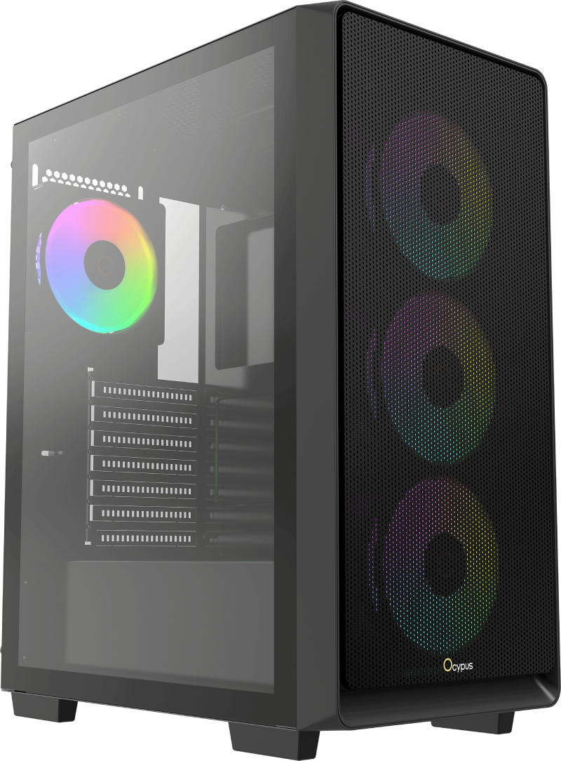 Купить Корпус OCYPUS ATX W/O PSU GAMMA C60 BK ARGB (GAMMA-C60-BKG400XX-GL) - Фото 1 Корпус OCYPUS ATX W/O PSU GAMMA C60 BK ARGB (GAMMA-C60-BKG400XX-GL) - Фото 1