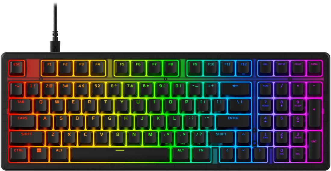 Клавіатура дротова ігрова HyperX Origins 2 1800 HX Red USB Black (B4QS4AA)