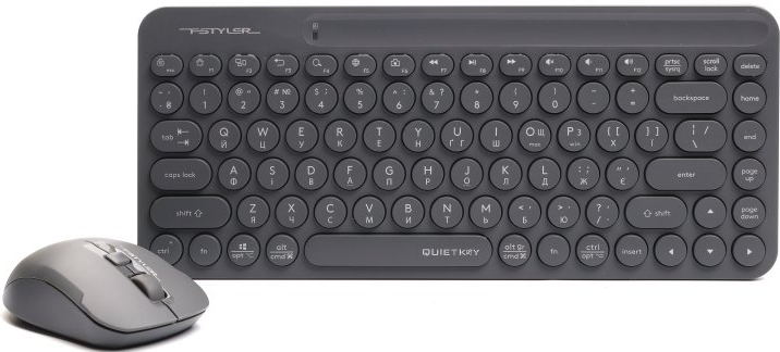 Клавиатура+мышь беспроводная A4tech FG3200 Air2 (Grey) - Фото 1