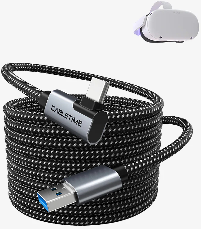Купити Кабель синхронізації даних Cabletime USB3.0 VR Oculus Quest 2 5 м (CA43P) - Фото 1 Кабель синхронізації даних Cabletime USB3.0 VR Oculus Quest 2 5 м (CA43P) - Фото 1