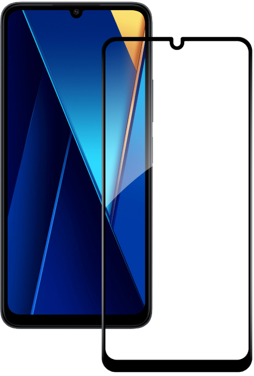Защитное стекло для смартфона ACCLAB Full Glue for Xiaomi Poco C65 Black (1283126583636) - Фото 1