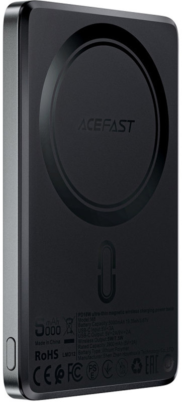 Батарея мобильная AceFast Magnetic Wireless 5000mAh 18W PD (6974316283386) - Фото 1