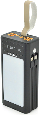 Батарея мобильная ACL PW-85 30000mAh, LIGHTER, Type-C + Lighting, Black - Фото 1