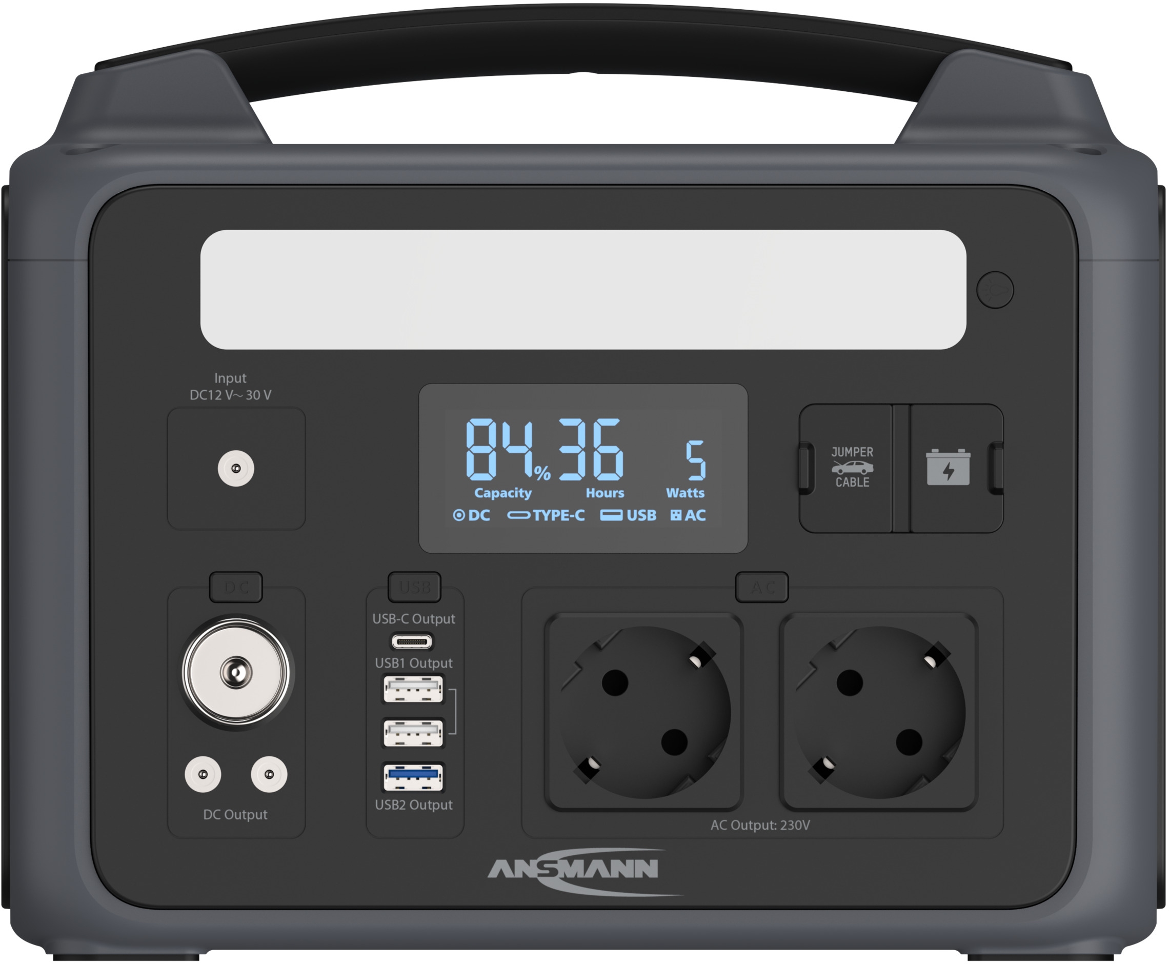 Зарядная станция универсальная Ansmann PS600AC-600W-640Wh-cb - Фото 1