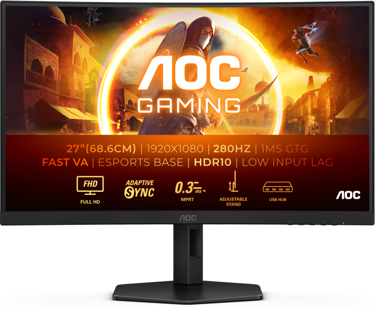 Монитор игровой AOC C27G4ZXU  Black - Фото 1