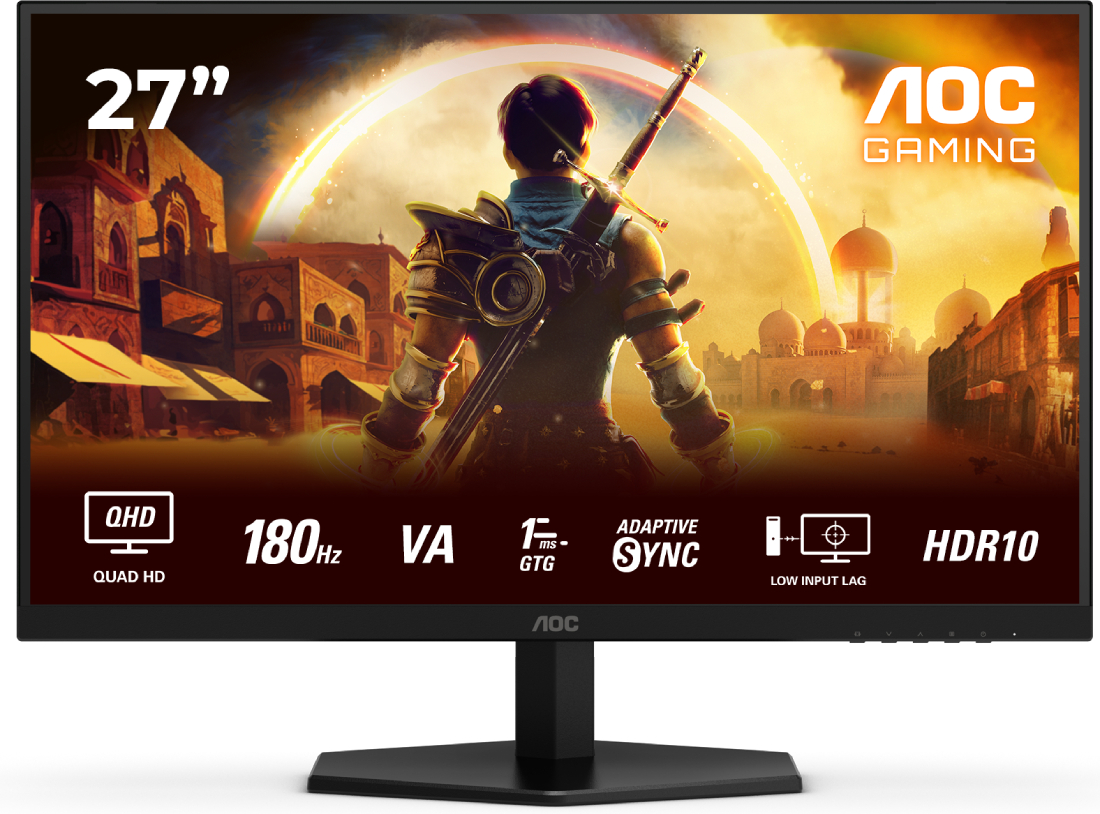 Монитор игровой AOC Q27G42XNE Black/Red - Фото 1