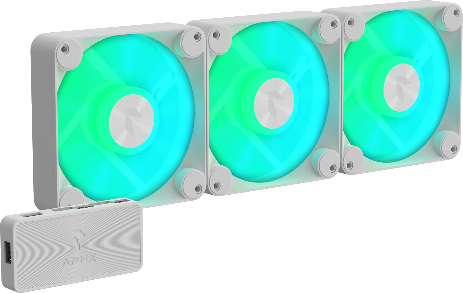 Корпусний вентилятор APNX FP1-120 ARGB White - 3 Pack (APF3-PF11257.21) - Фото 1