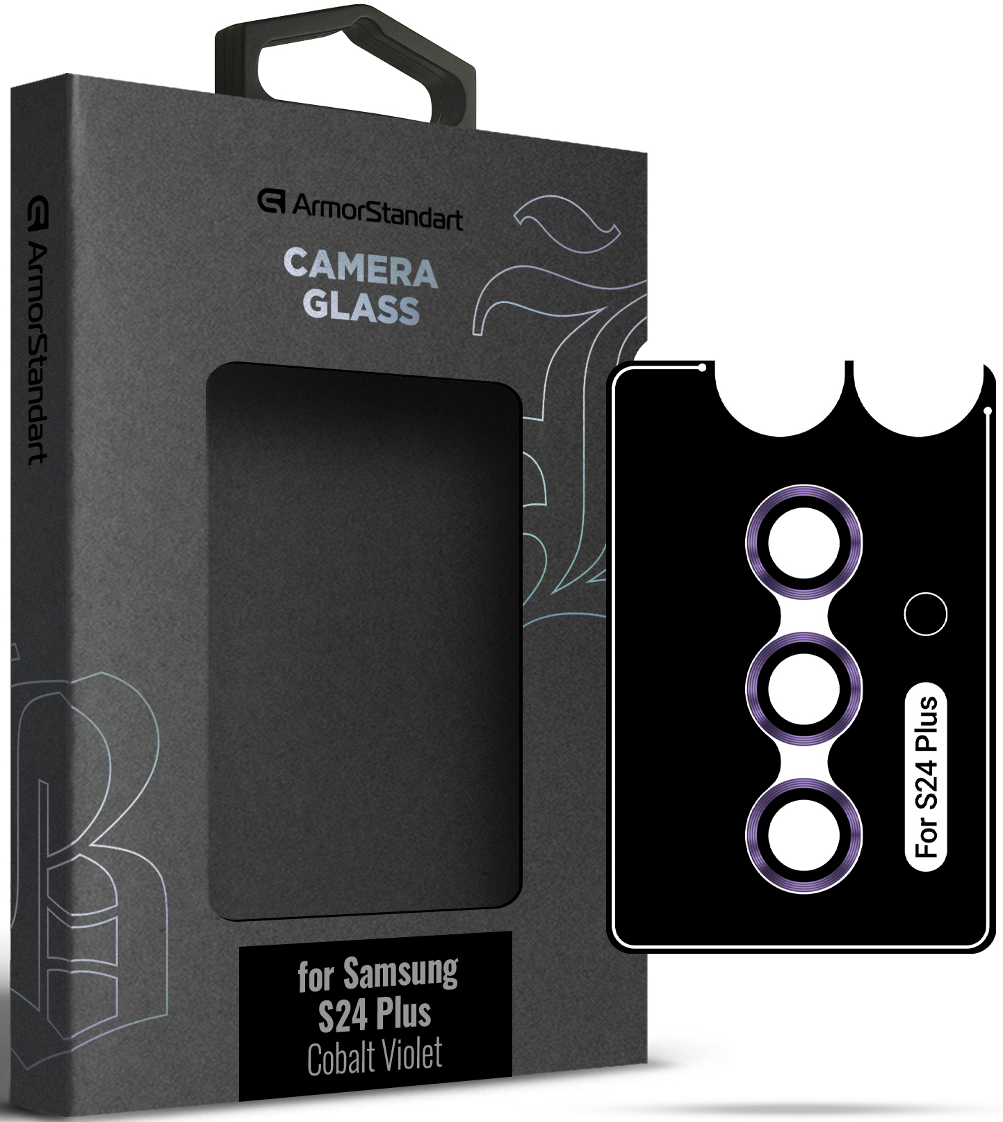 Защитное стекло для смартфона Armorstandart для камеры Supreme Black Icon for Samsung S24 Plus Cobalt Violet (ARM76612) - Фото 1