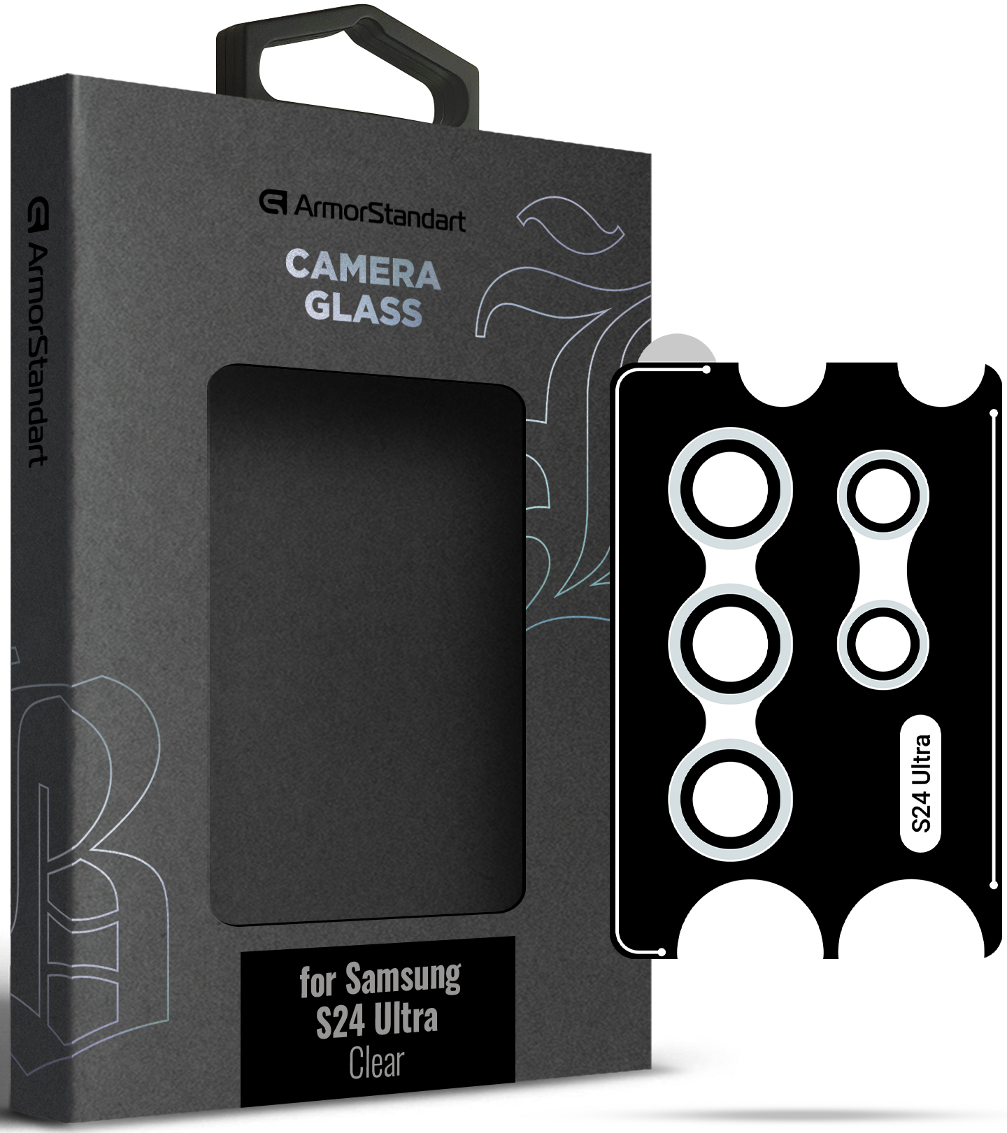 Защитное стекло для смартфона Armorstandart для камеры Supreme Black Icon for Samsung S24 Ultra Clear (ARM76616) - Фото 1