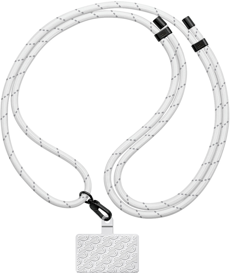 Ремінець для смартфону Armorstandart Rope Black GlowWhite with Clear holder (ARM86565) - Фото 1
