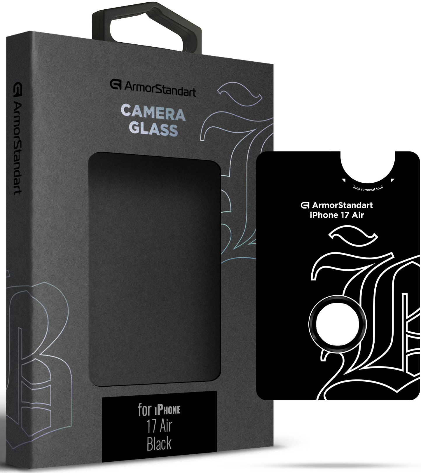 Защитное стекло для смартфона Armorstandart для камеры Supreme BI for iPhone 17 Air Black (ARM86448) - Фото 1