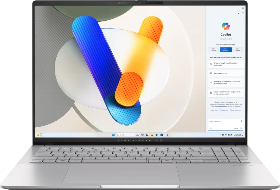 Ноутбук Asus Vivobook S 16 M5606WA-MX025 Cool Silver - Фото 1