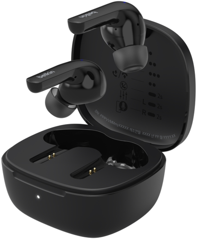 Наушники вкладыши беспроводные TWS Belkin Soundform Motion True Wireless Black (AUC010BTBK) - Фото 1