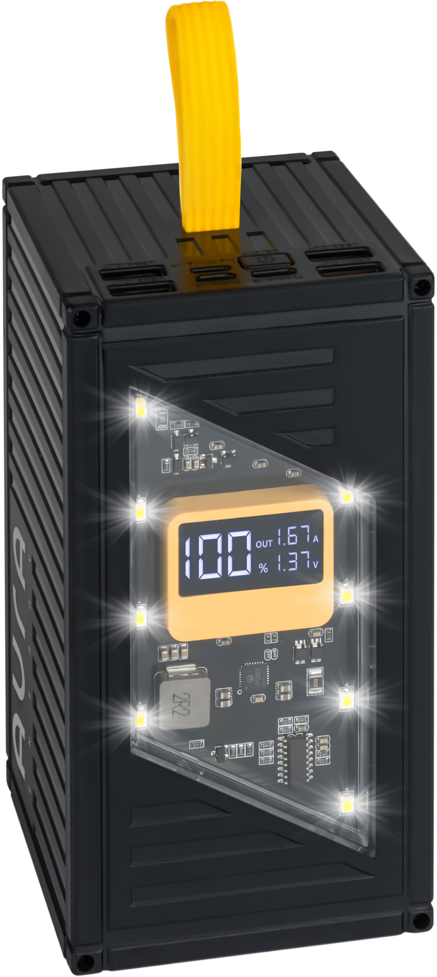Батарея мобильная Aura NRG-P50 50000 mAh 22.5W Black (PBANRG-P50B) - Фото 1