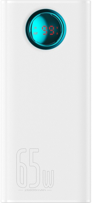 Батарея мобильная Baseus Amblight 26800mAh 65W OE White (P10022402223-00) - Фото 1